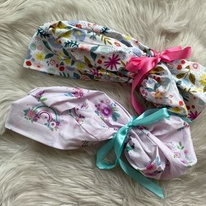 Surgical scrub caps (bouffant ponytail style)